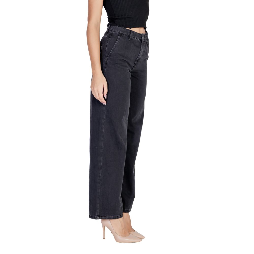 Jacqueline De Yong Schwarze Jeans und Hose aus Baumwolle