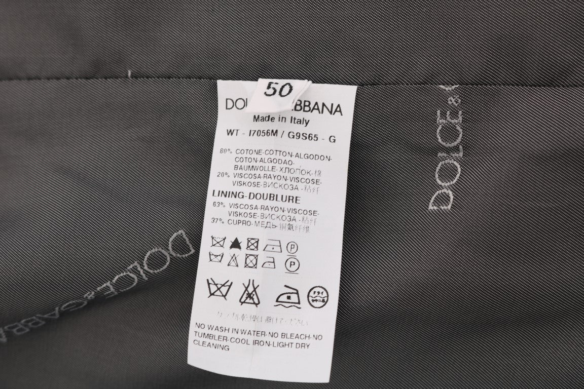Dolce & Gabbana Elegante gestreifte graue Weste