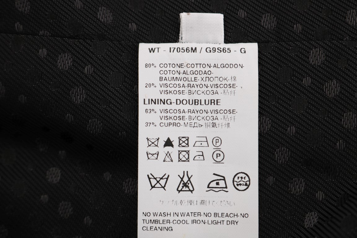 Dolce & Gabbana Elegante grau gestreifte Herrenweste