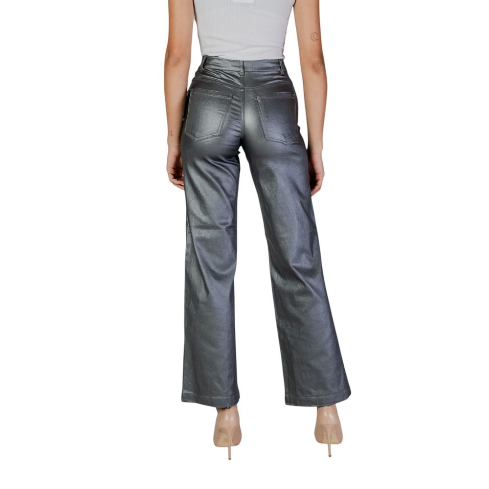 Jacqueline De Yong Silberne Viskosejeans und -hose