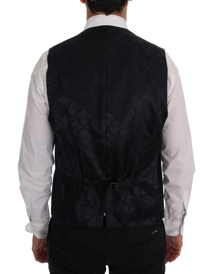 Dolce & Gabbana – Elegante Weste aus gestreifter Wollmischung