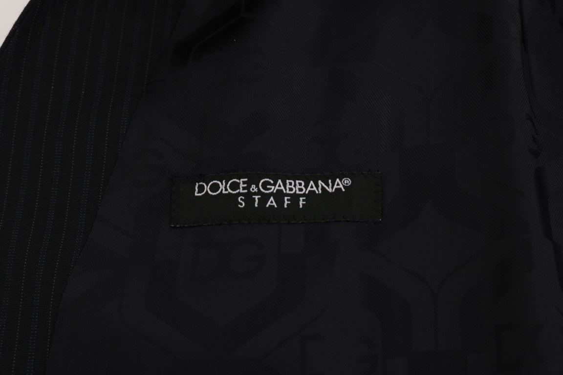 Dolce & Gabbana – Elegante Weste aus gestreifter Wollmischung