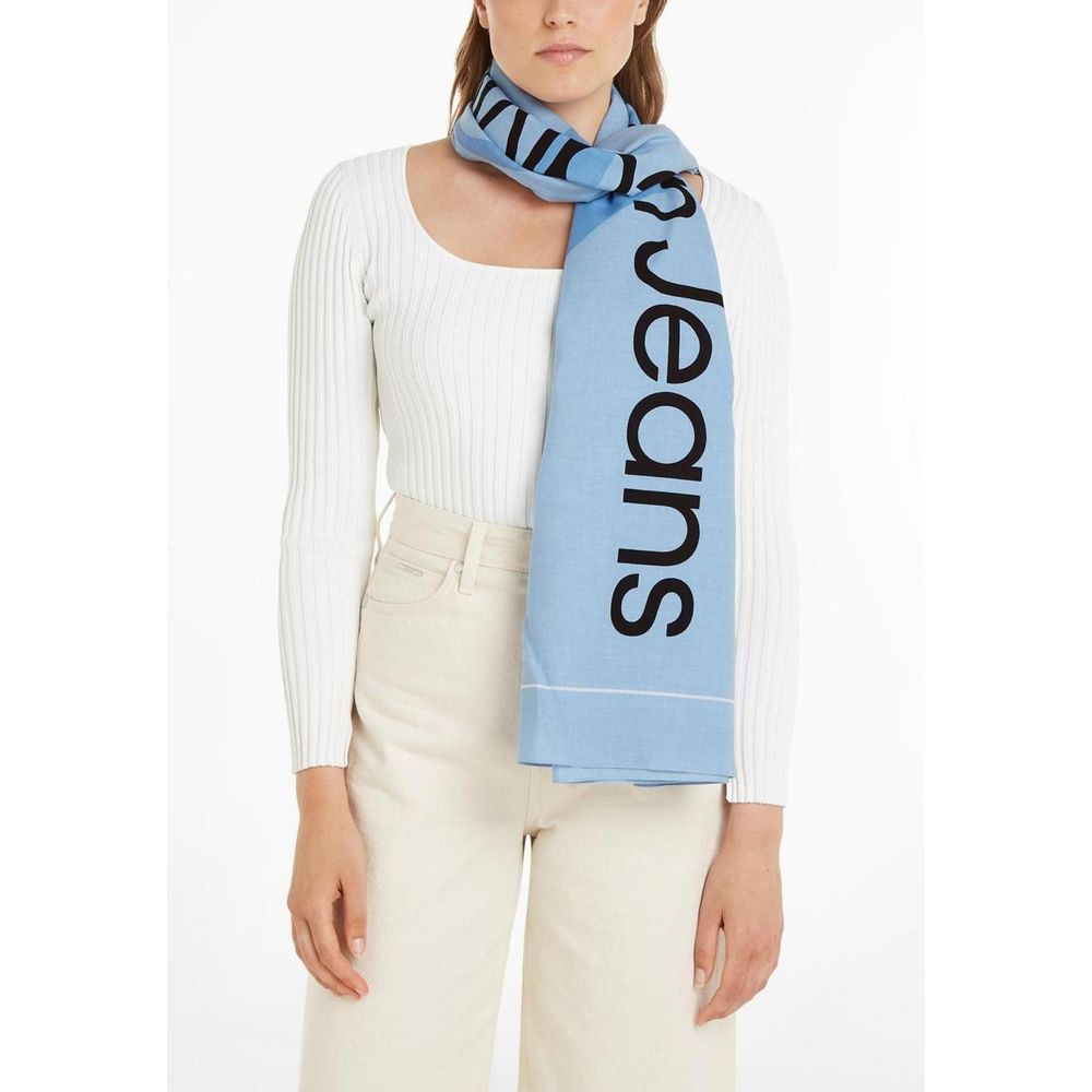 Calvin Klein Schal aus Bio-Baumwolle, blau