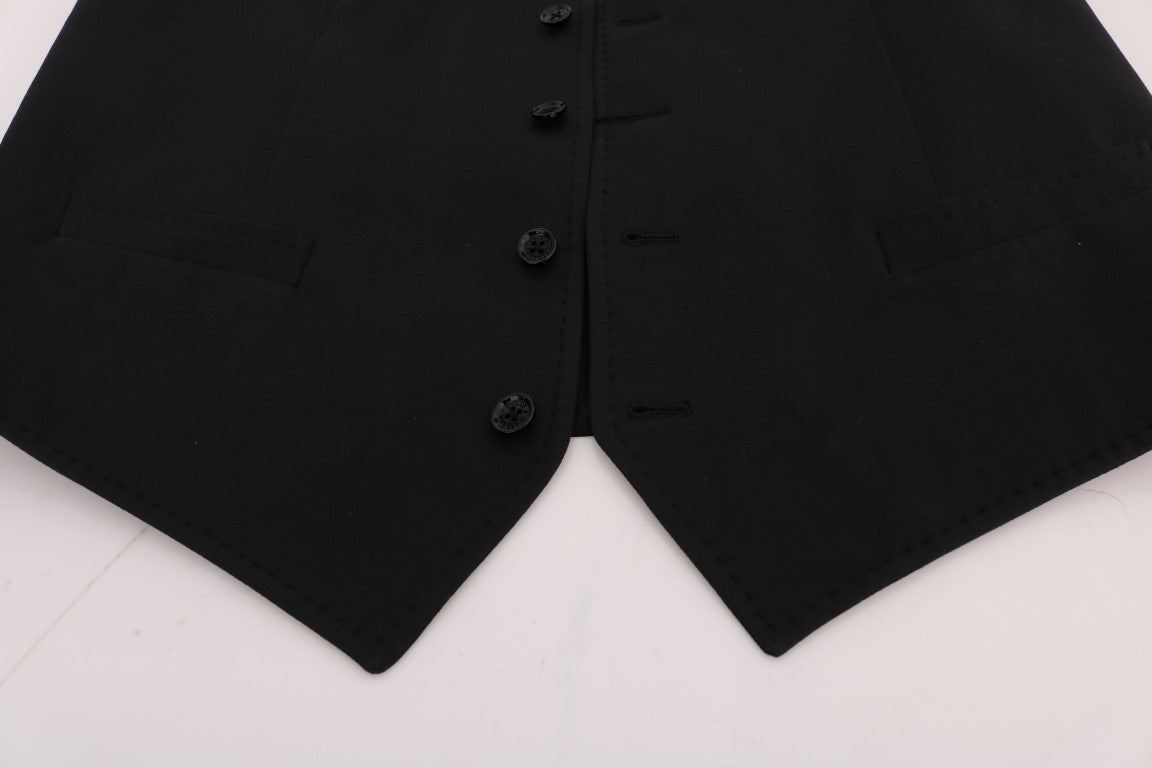 Dolce & Gabbana – Elegante, einreihige Weste in Schwarz