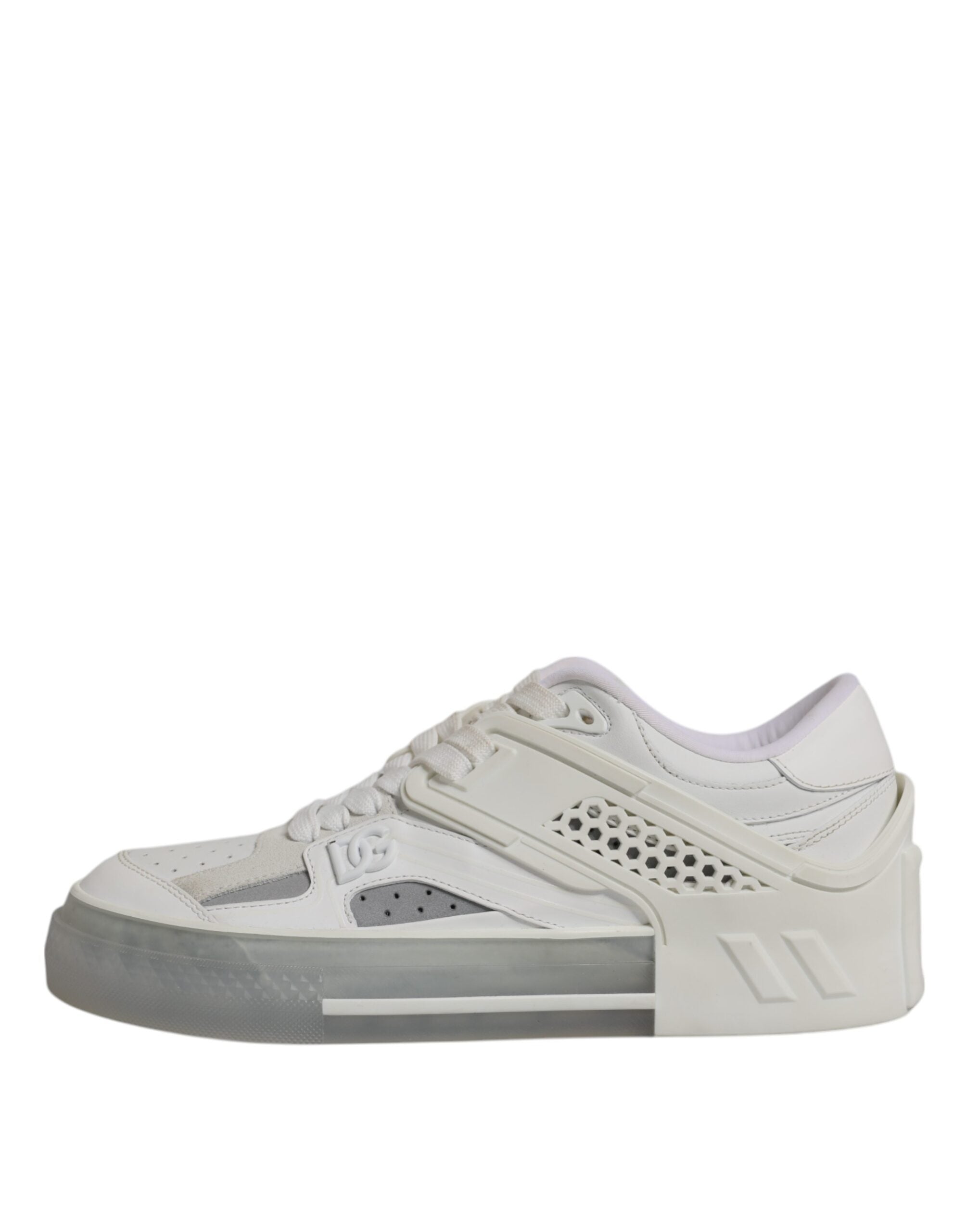 Dolce & Gabbana – Weiße DG-Logo-Sneakers „Custom 2.Zero“