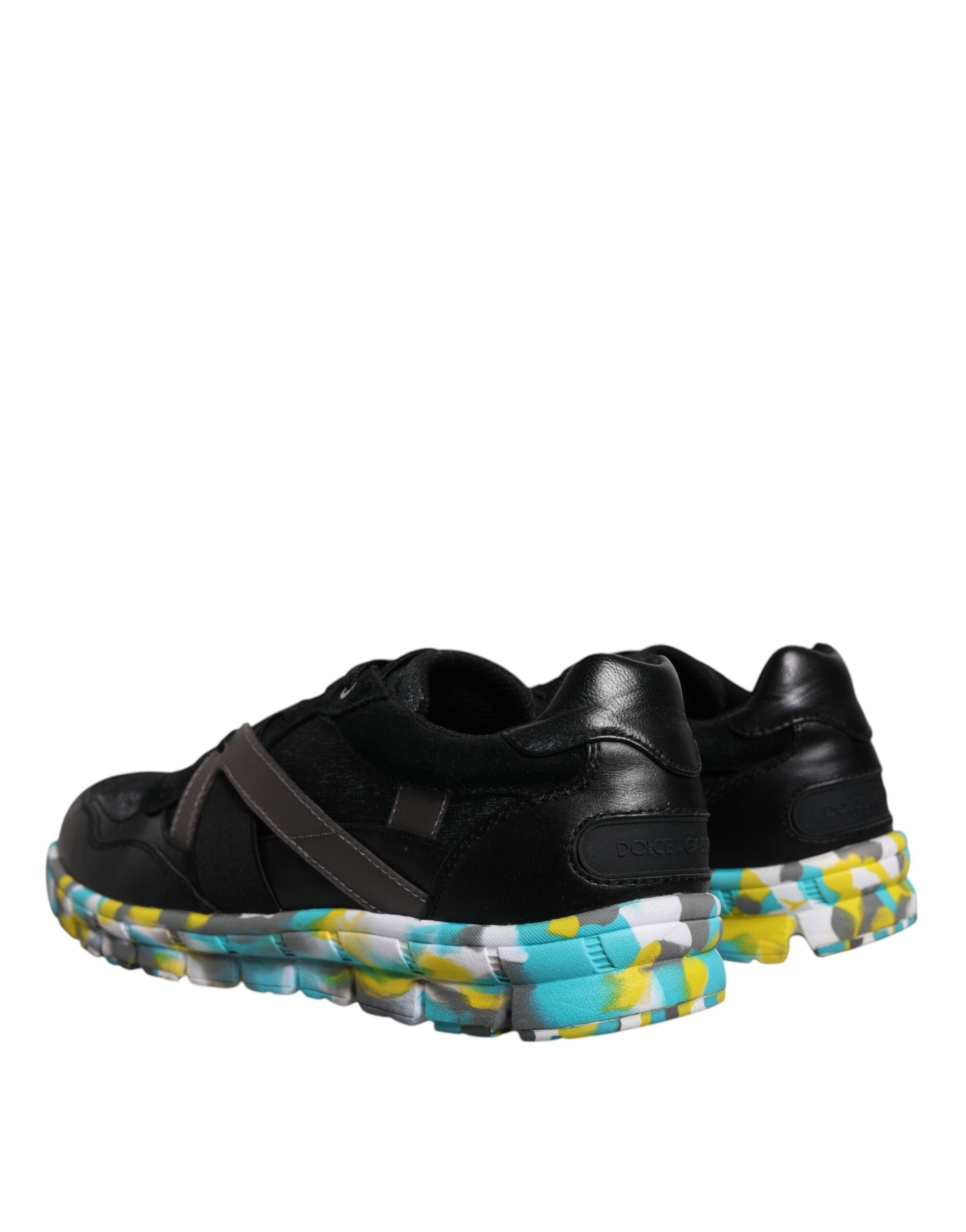 Dolce & Gabbana Schwarze Polyester Low Top Herren Sneakers Schuhe