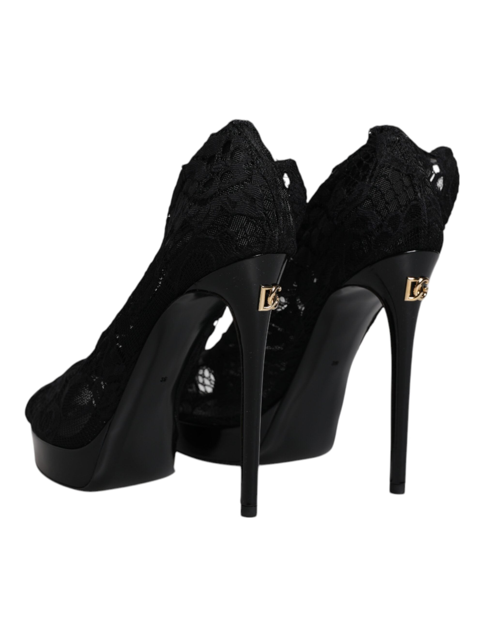Dolce & Gabbana – Schwarze Taormina-Stiefel mit Stretch-Spitze