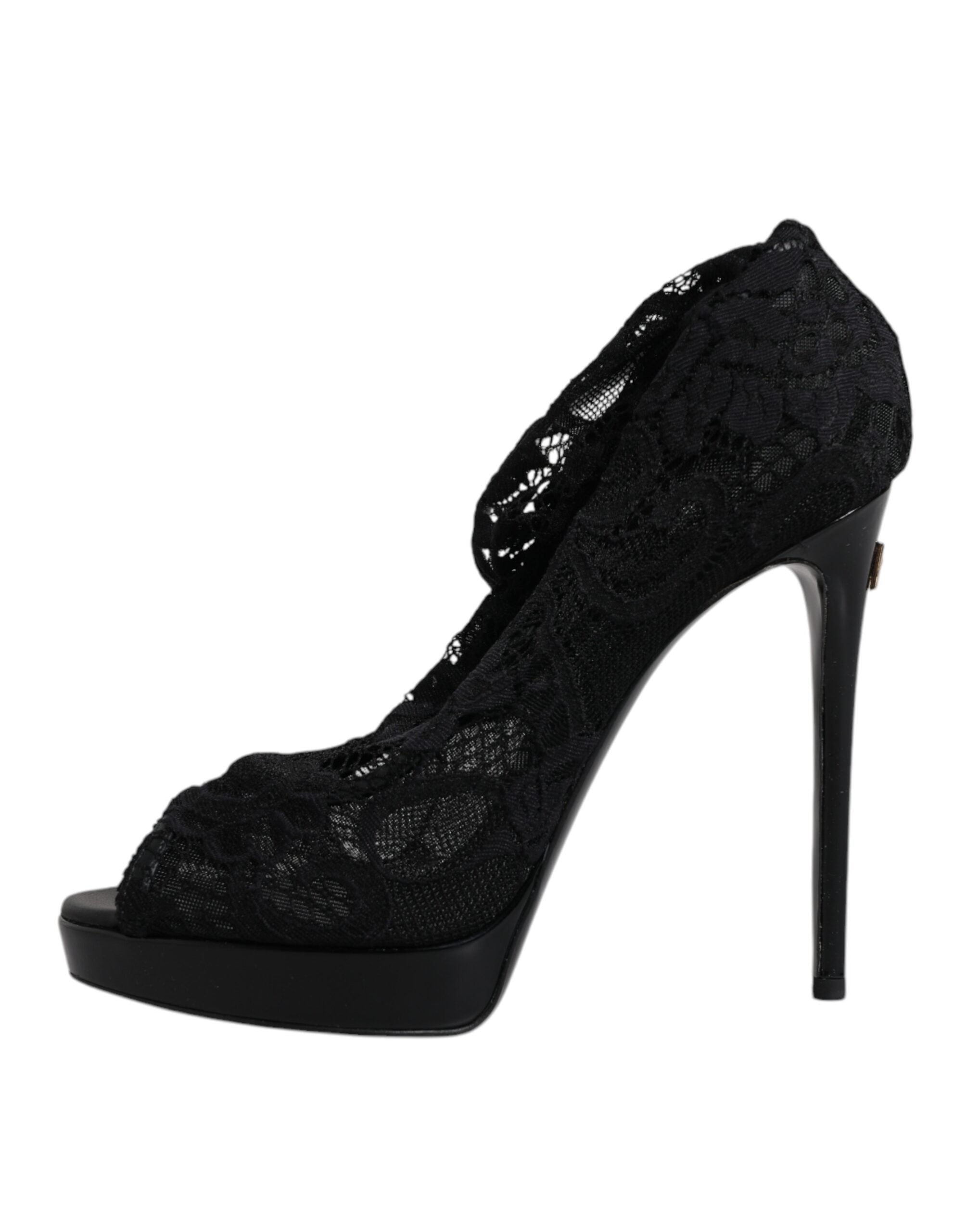 Dolce & Gabbana – Schwarze Taormina-Stiefel mit Stretch-Spitze