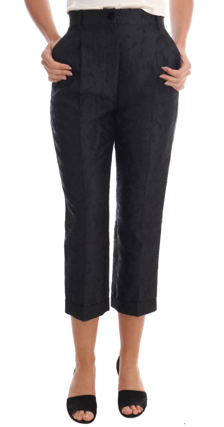 Dolce & Gabbana Elegante Capri-Anzughose mit hoher Taille