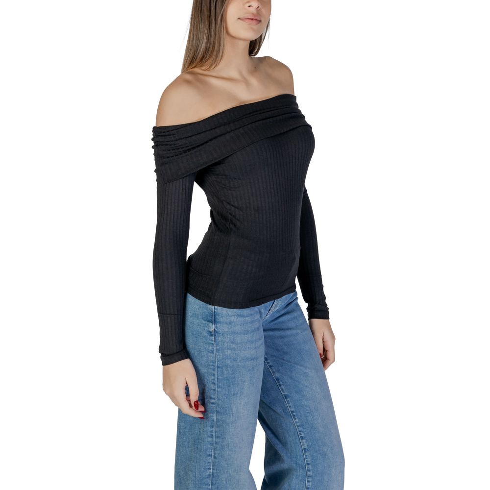 Jacqueline De Yong Schwarze Viskose-Tops und T-Shirts