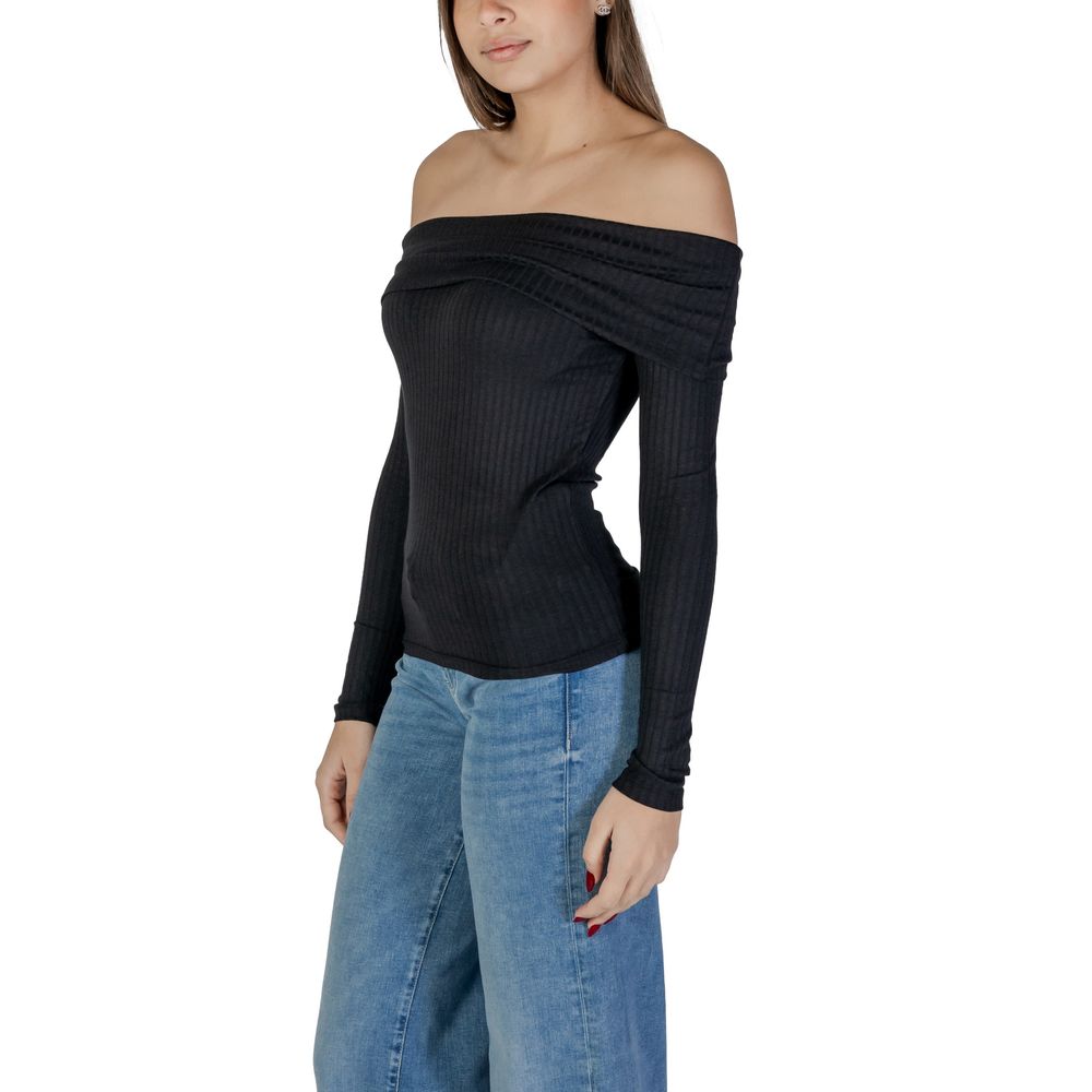 Jacqueline De Yong Schwarze Viskose-Tops und T-Shirts