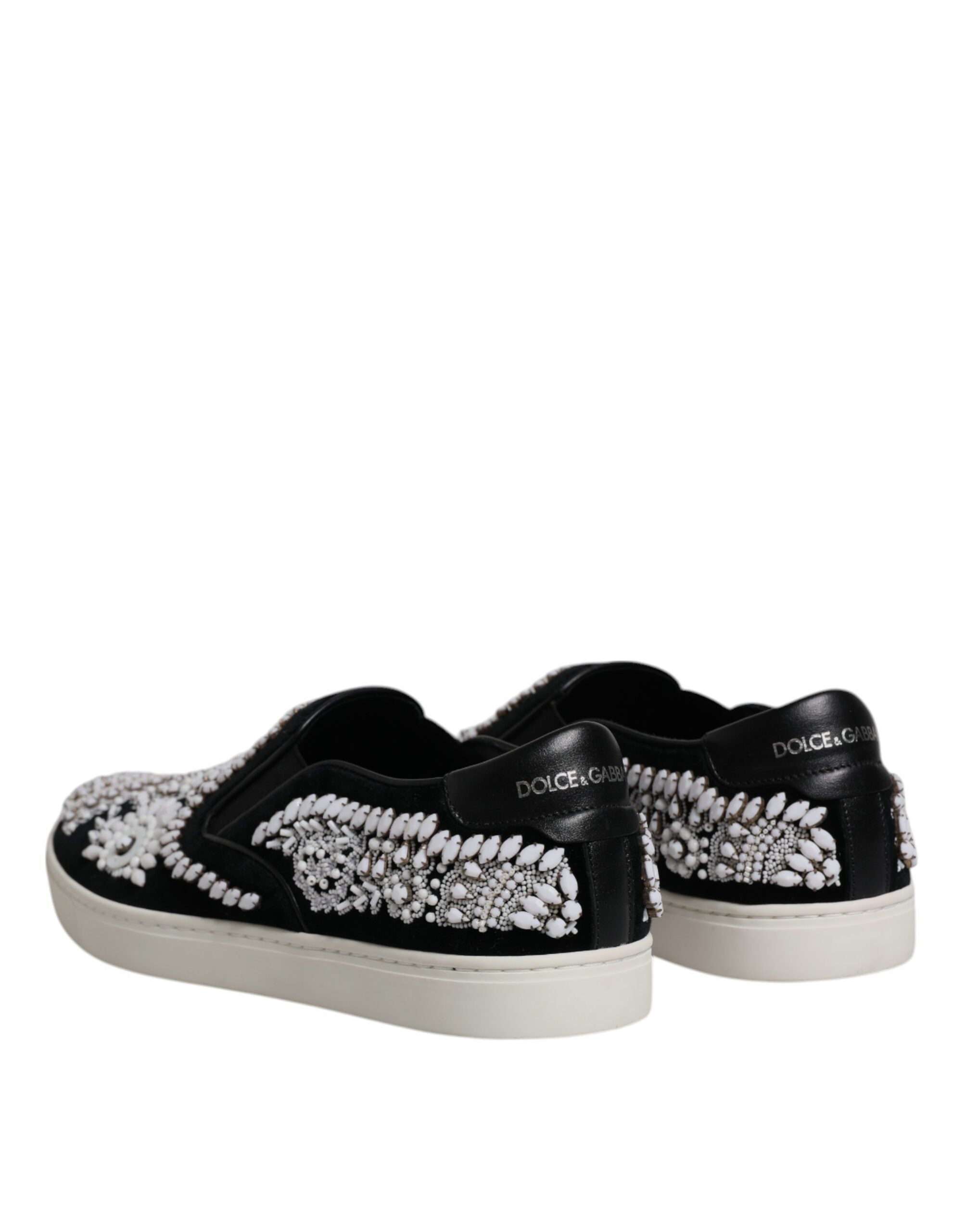 Dolce & Gabbana – London – Schwarze Slipper mit Verzierung für Herren