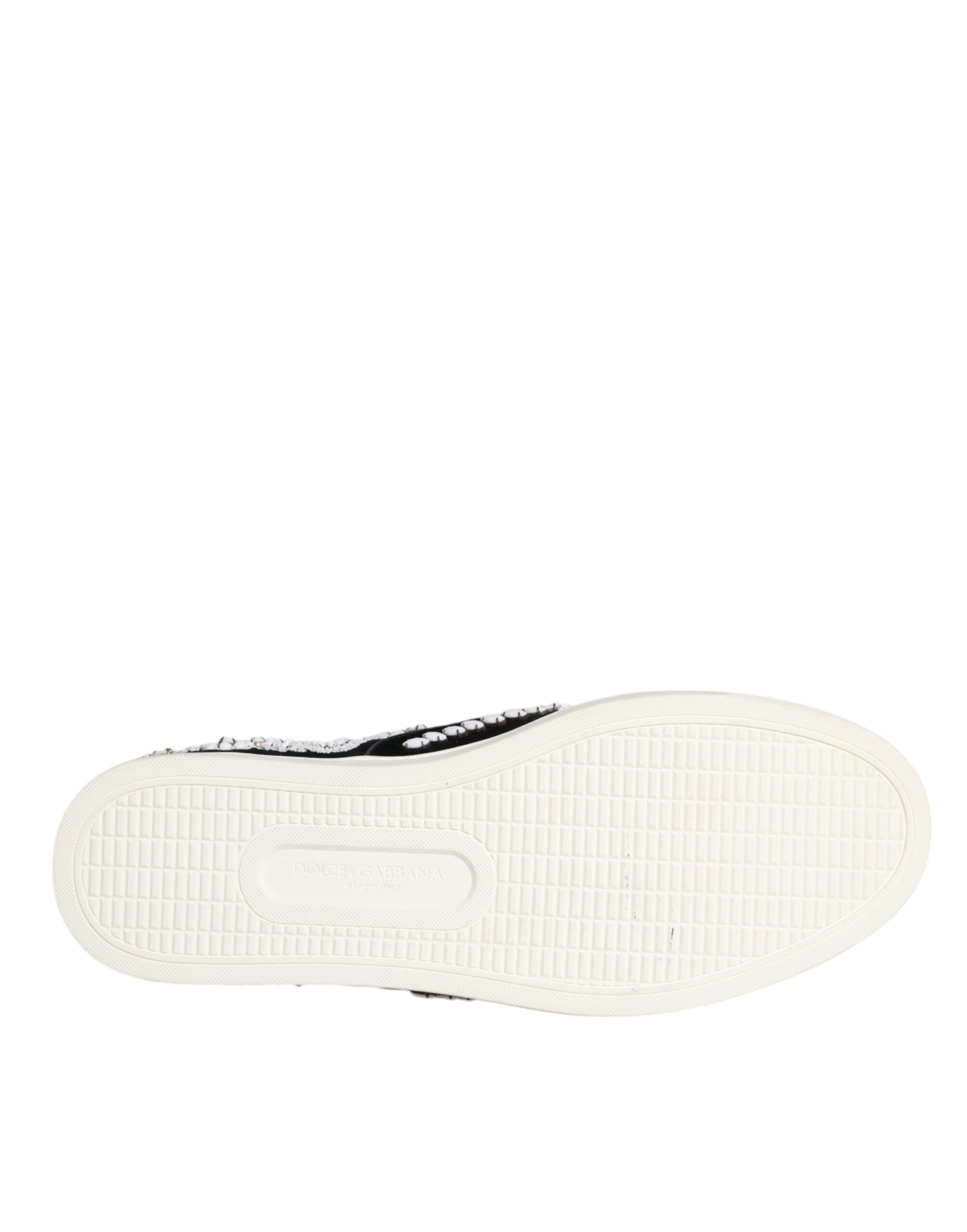 Dolce & Gabbana – London – Schwarze Slipper mit Verzierung für Herren