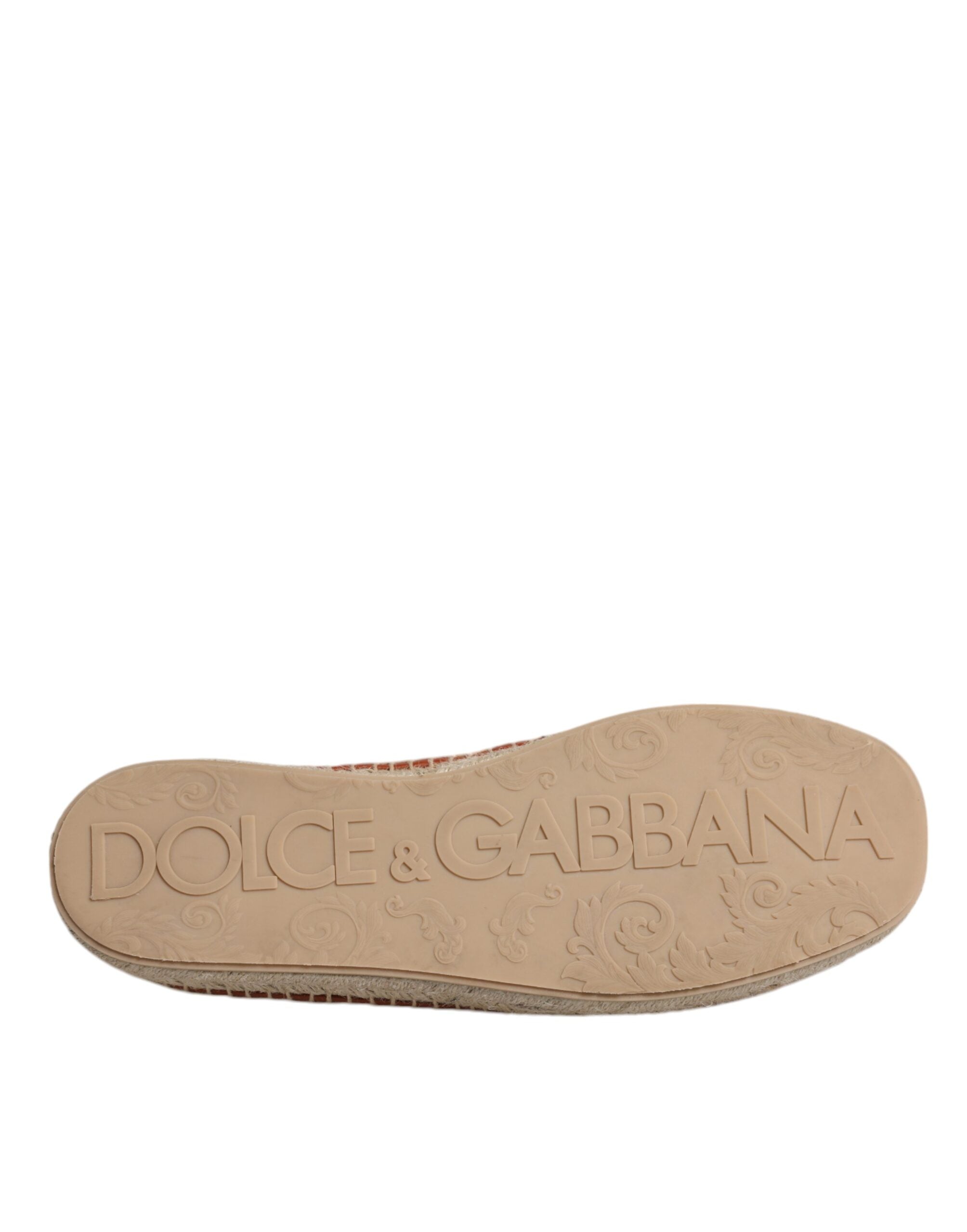 Dolce & Gabbana Kastanienbraune Espadrilles aus gewebtem Leder für Herren