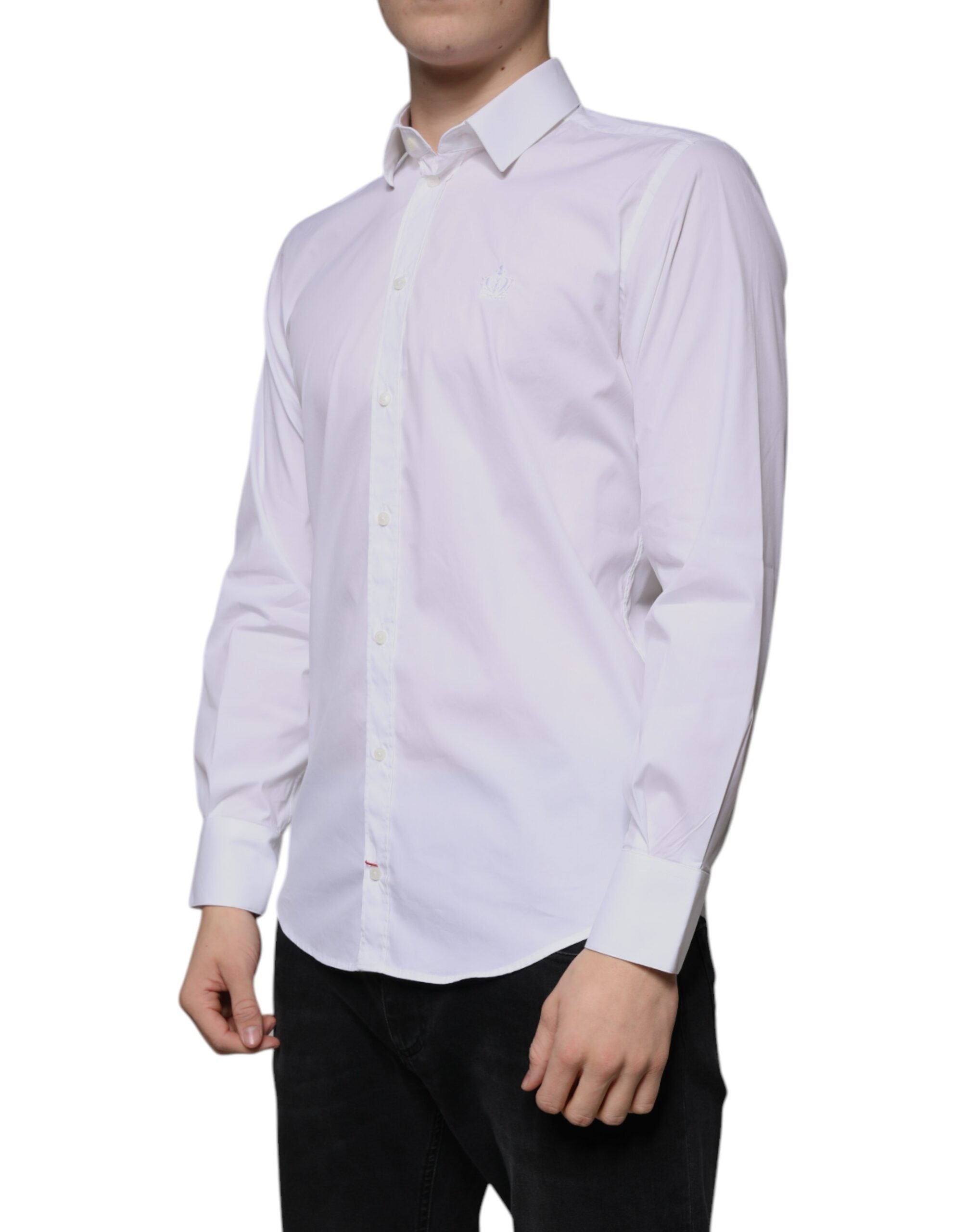 Dolce & Gabbana Weißes MARTINI-Hemd aus Baumwollmischung für Herren