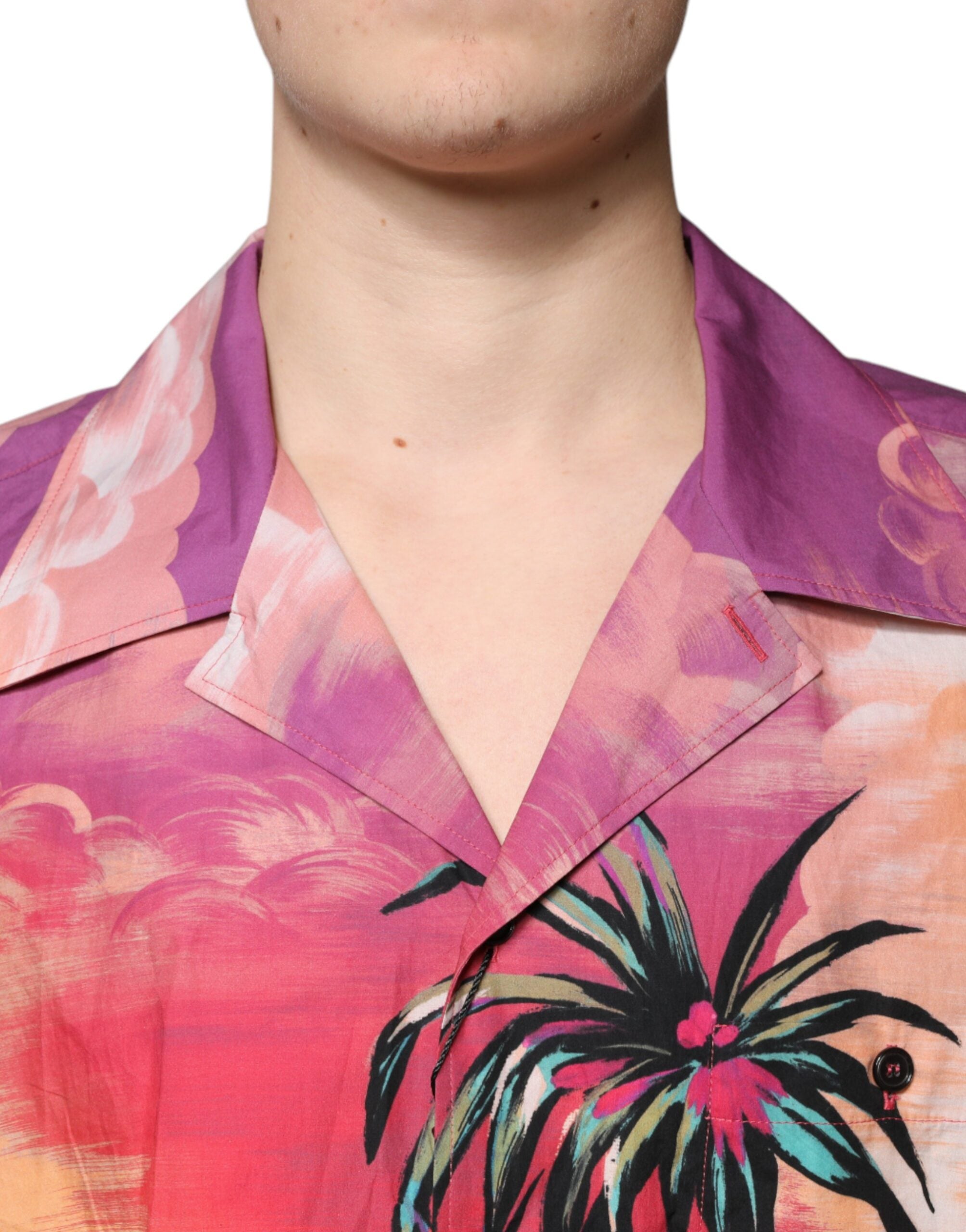 Dolce & Gabbana Mehrfarbiges tropisches Button-Down-Freizeithemd