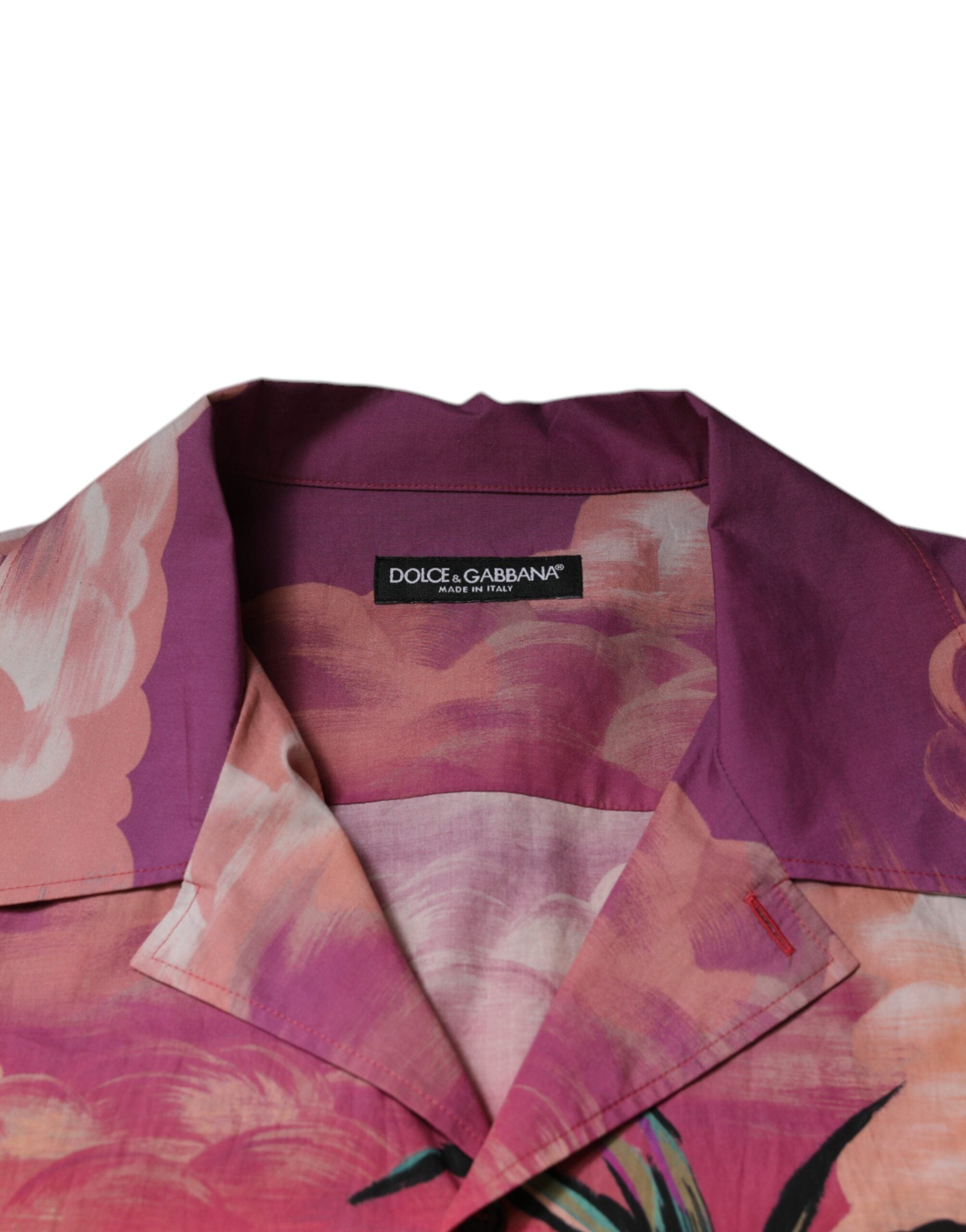 Dolce & Gabbana Mehrfarbiges tropisches Button-Down-Freizeithemd