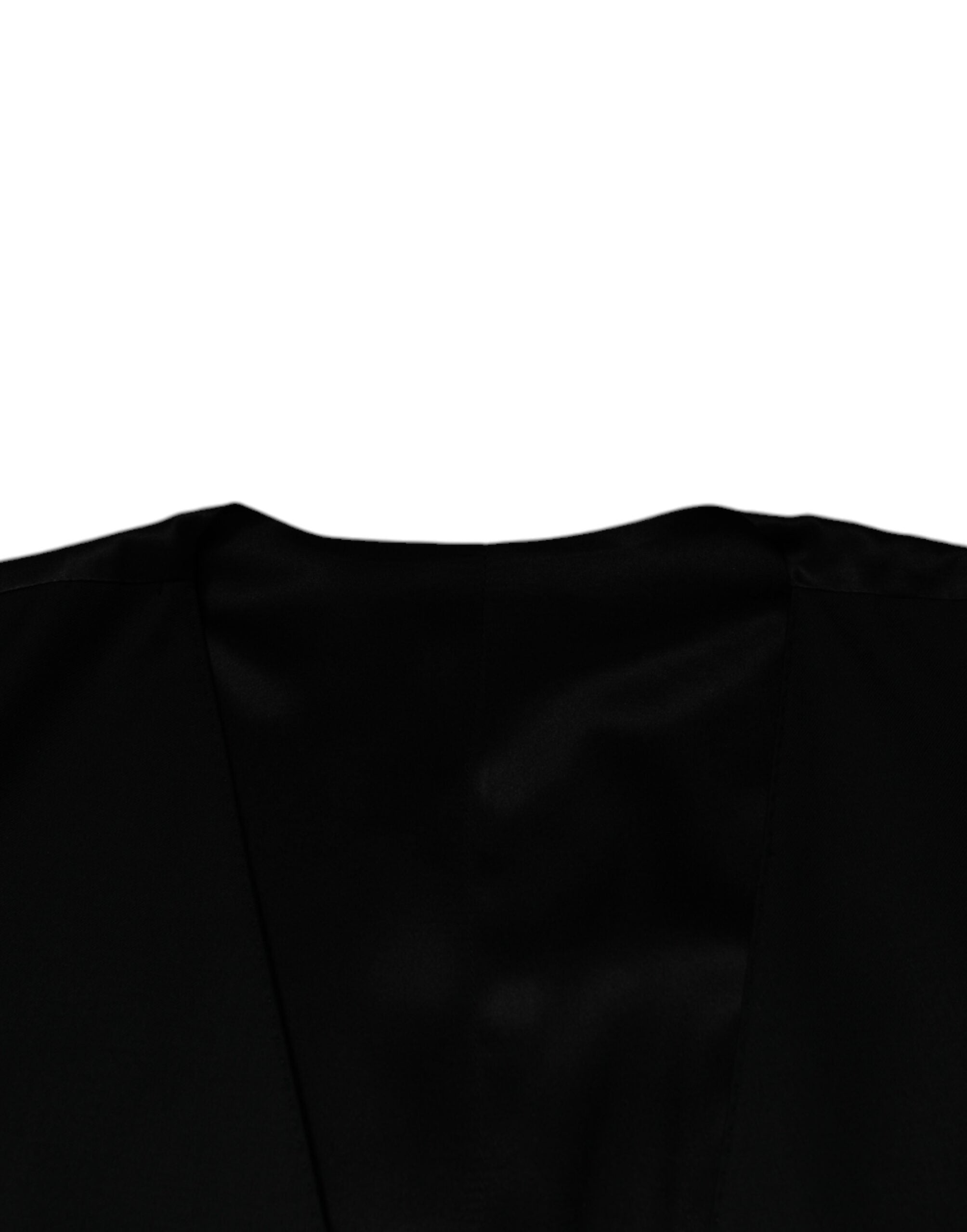 Dolce & Gabbana Rochie elegantă din lână neagră pentru bărbați, vestă