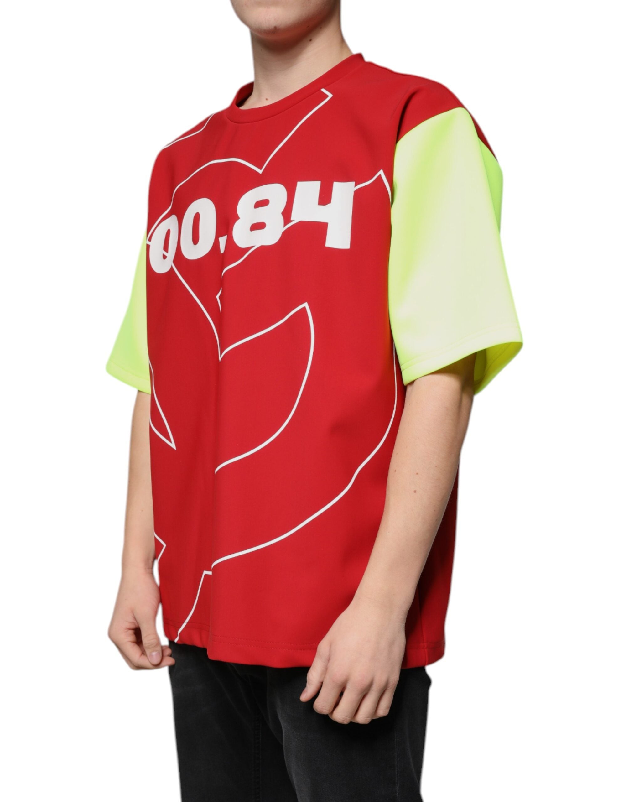 Dolce & Gabbana Mehrfarbiges Logo-Baumwoll-T-Shirt mit Rundhalsausschnitt für Herren