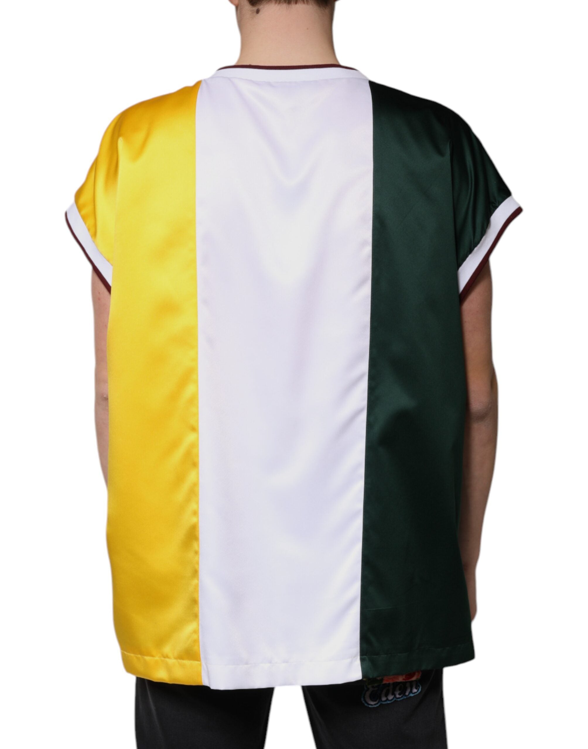 Dolce & Gabbana – Ärmelloses T-Shirt aus mehrfarbigem Jersey