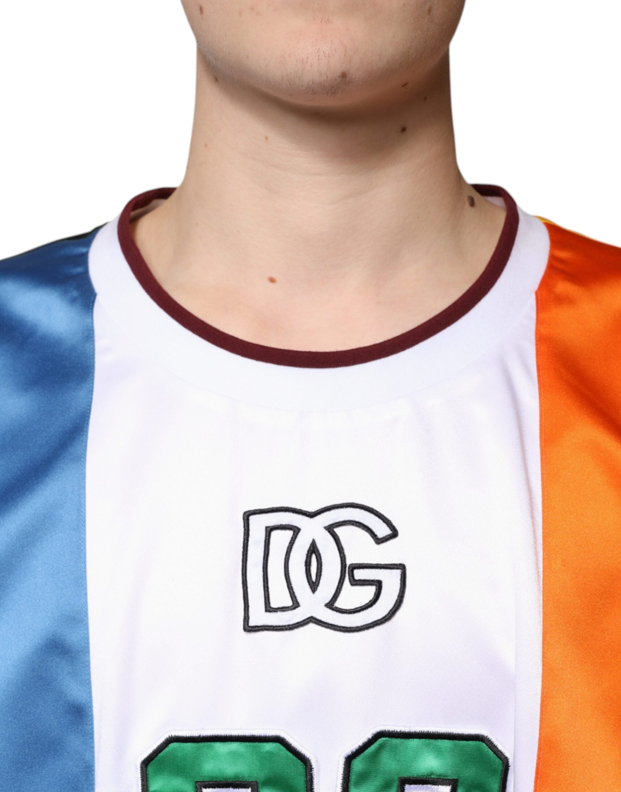 Dolce & Gabbana – Ärmelloses T-Shirt aus mehrfarbigem Jersey