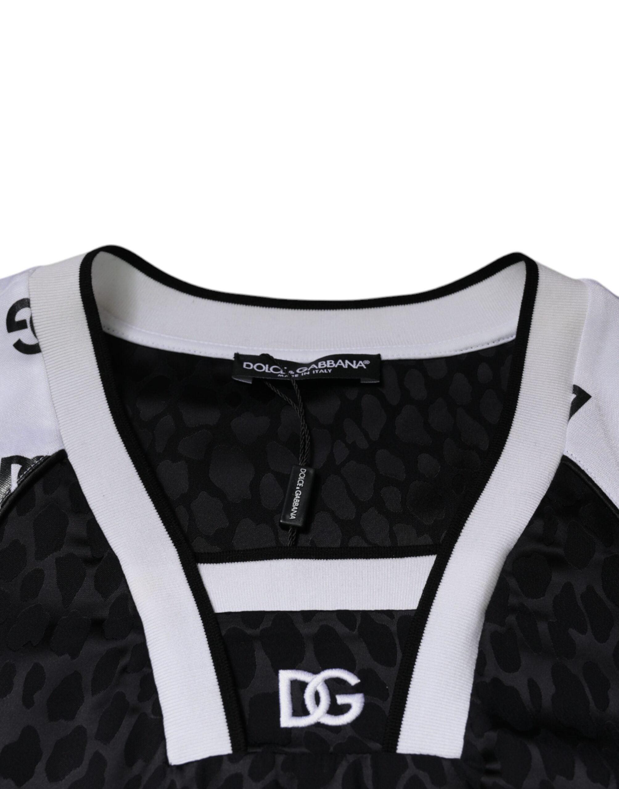 Dolce & Gabbana – T-Shirt mit Logo in Schwarz und Weiß für Herren, kurze Ärmel