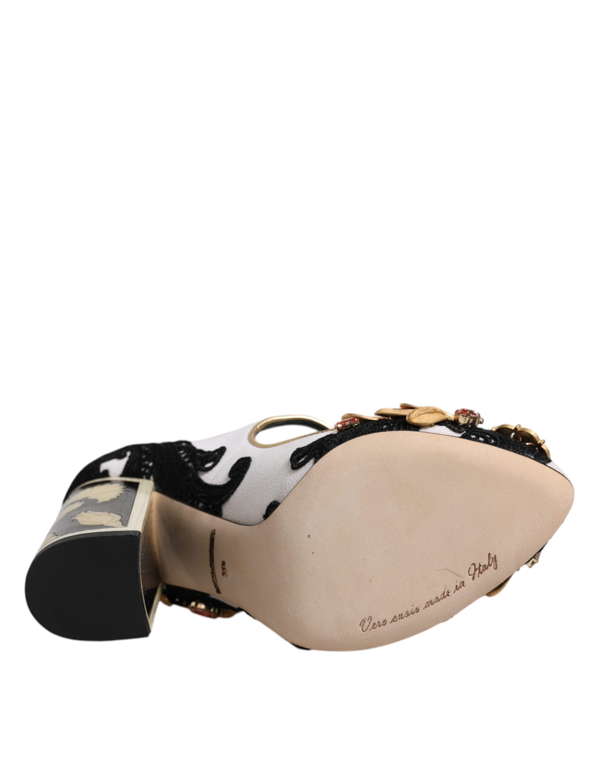Dolce & Gabbana Pantofi cu toc și decorațiuni multicolore