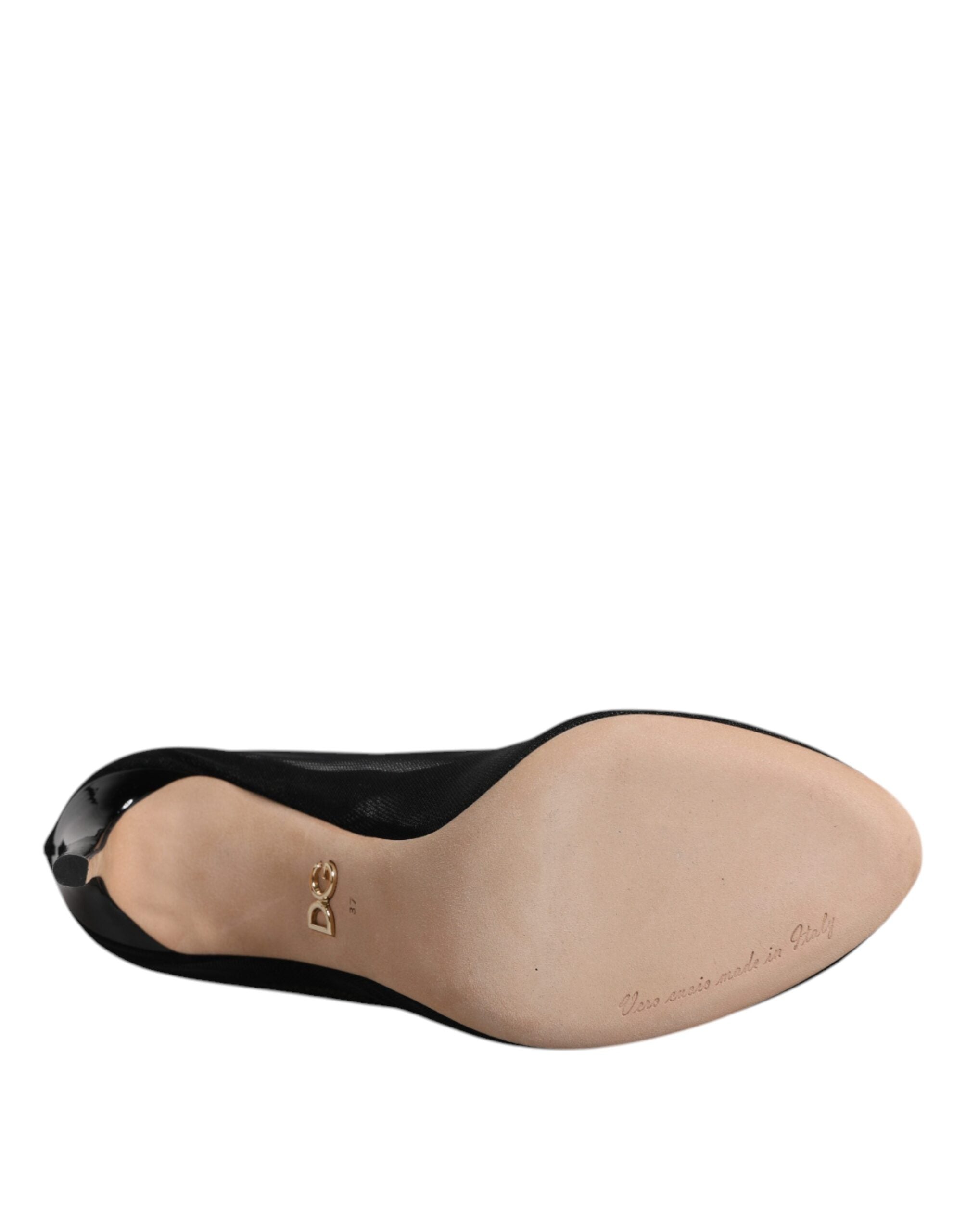 Dolce & Gabbana – Sockenstiefel aus schwarzem Nylon mit Stretch-Mesh
