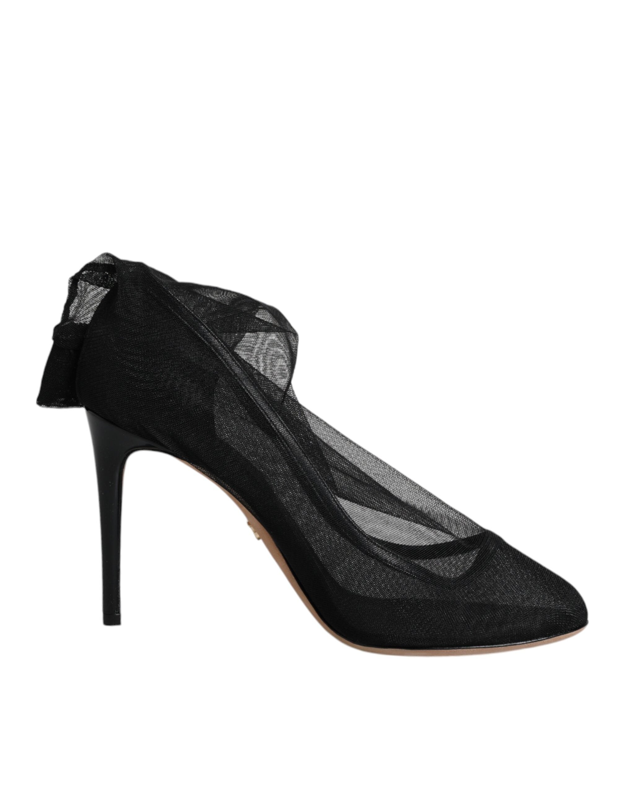 Dolce & Gabbana – Sockenstiefel aus schwarzem Nylon mit Stretch-Mesh