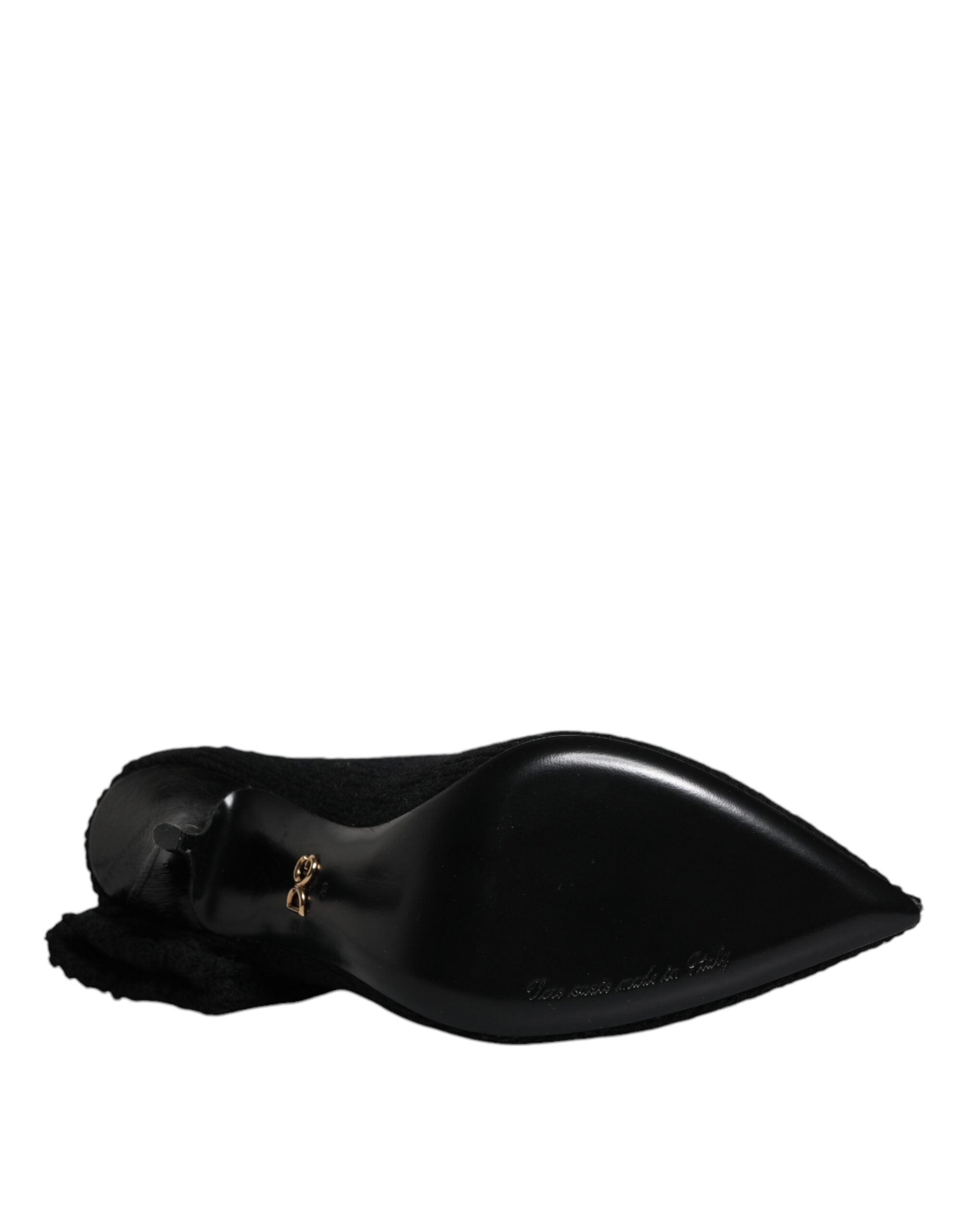 Dolce & Gabbana Schwarze Stiletto-Absätze, wadenlange Stiefel