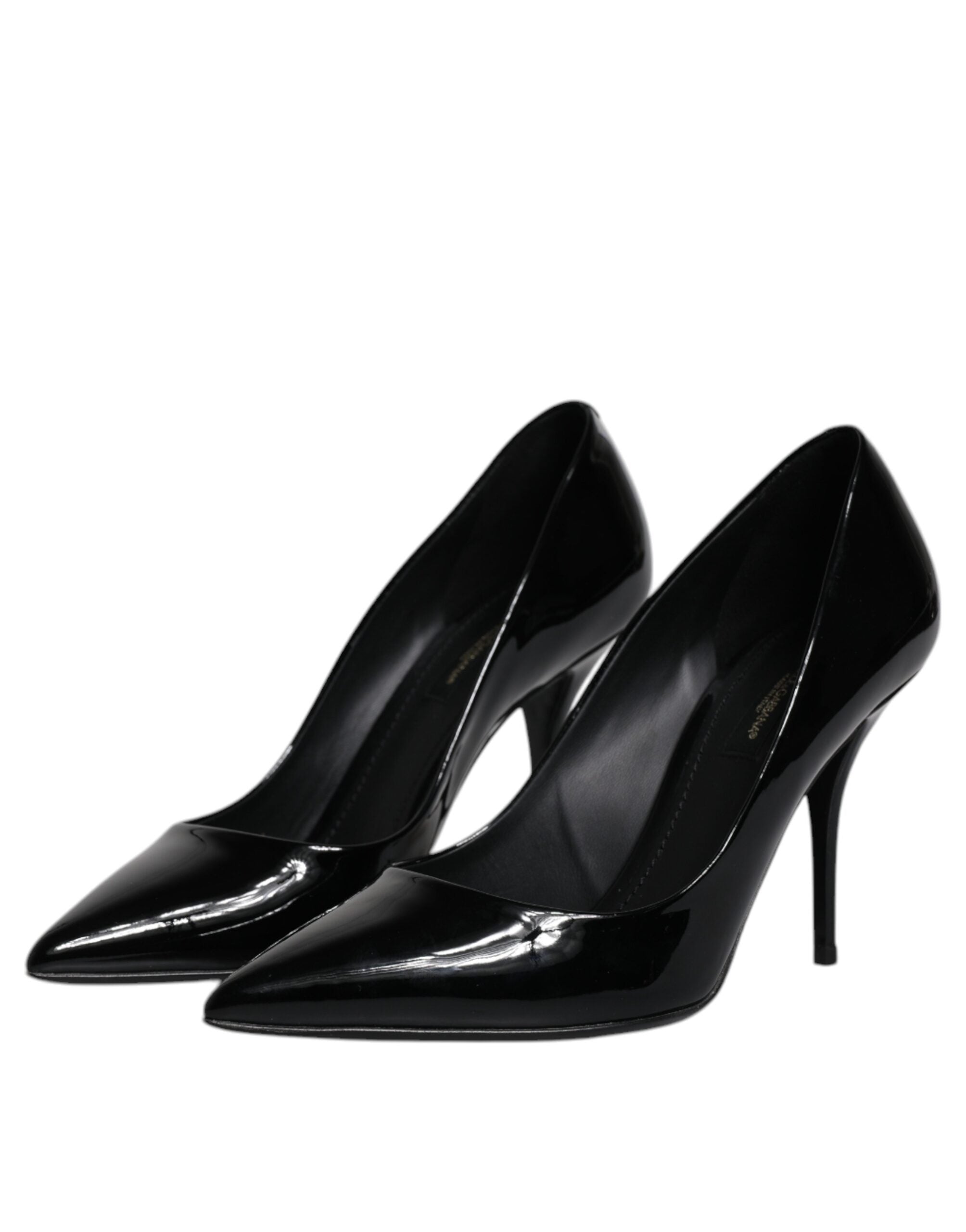 Dolce & Gabbana Schwarze Lackleder High Heels Pumps Schuhe