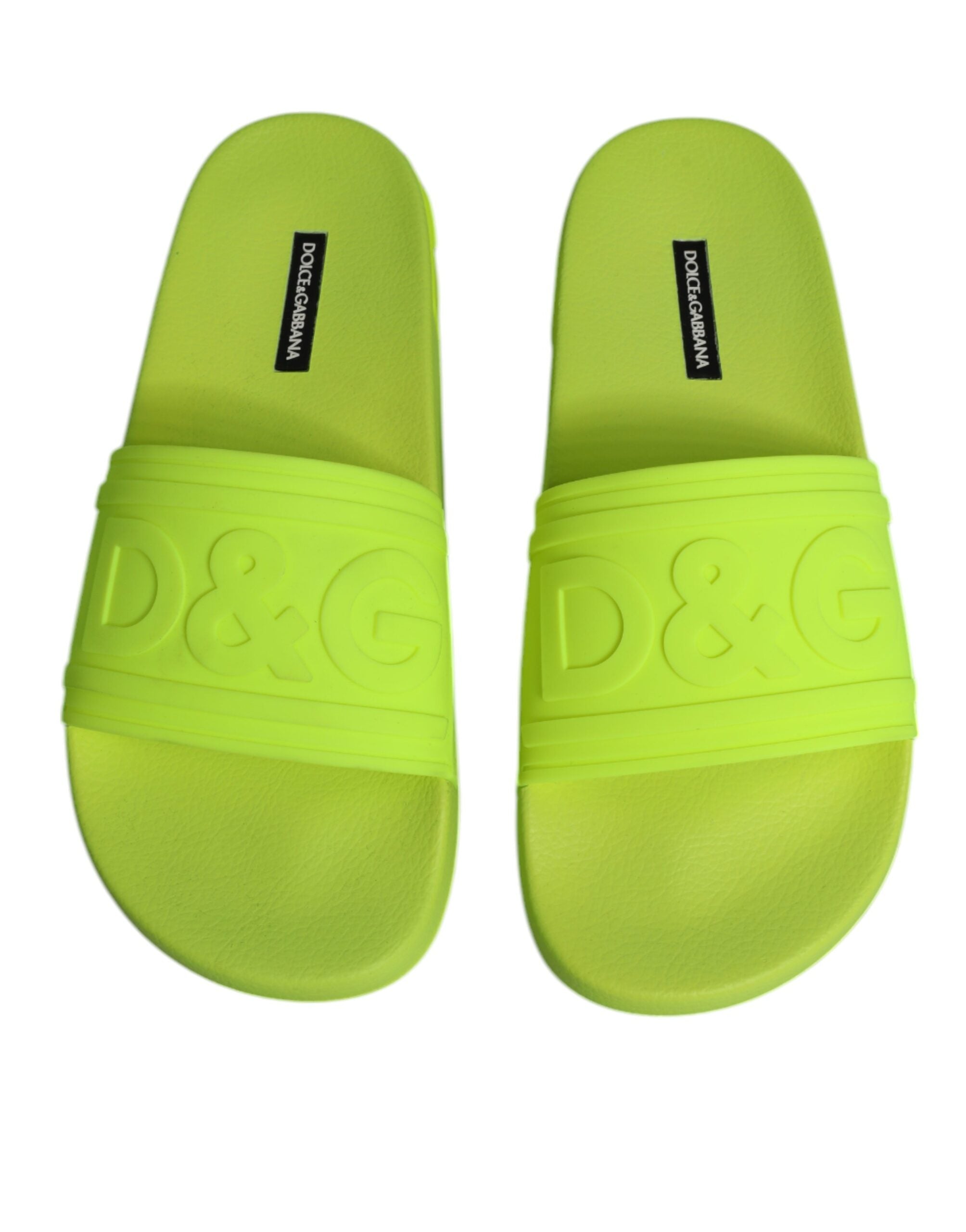 Dolce & Gabbana Grüne Gummi-Sandalen, Strandschuhe