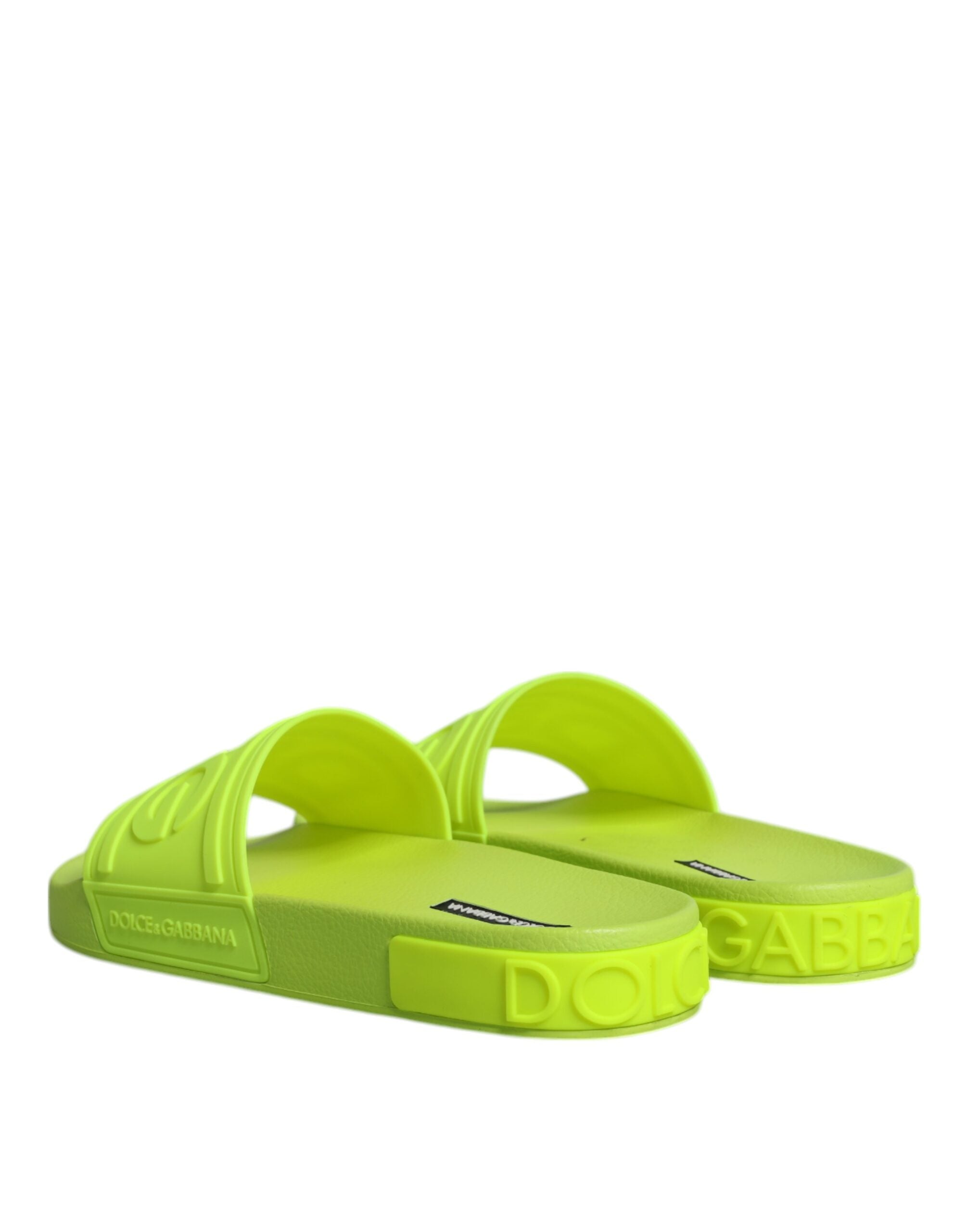 Dolce & Gabbana Grüne Gummi-Sandalen, Strandschuhe