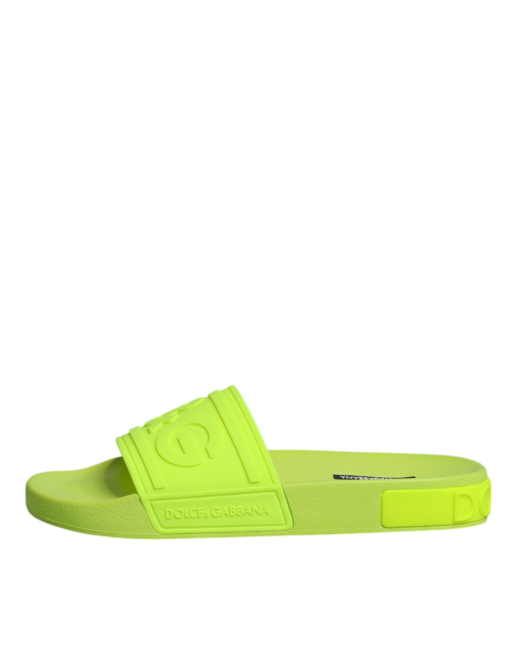 Dolce & Gabbana Grüne Gummi-Sandalen, Strandschuhe