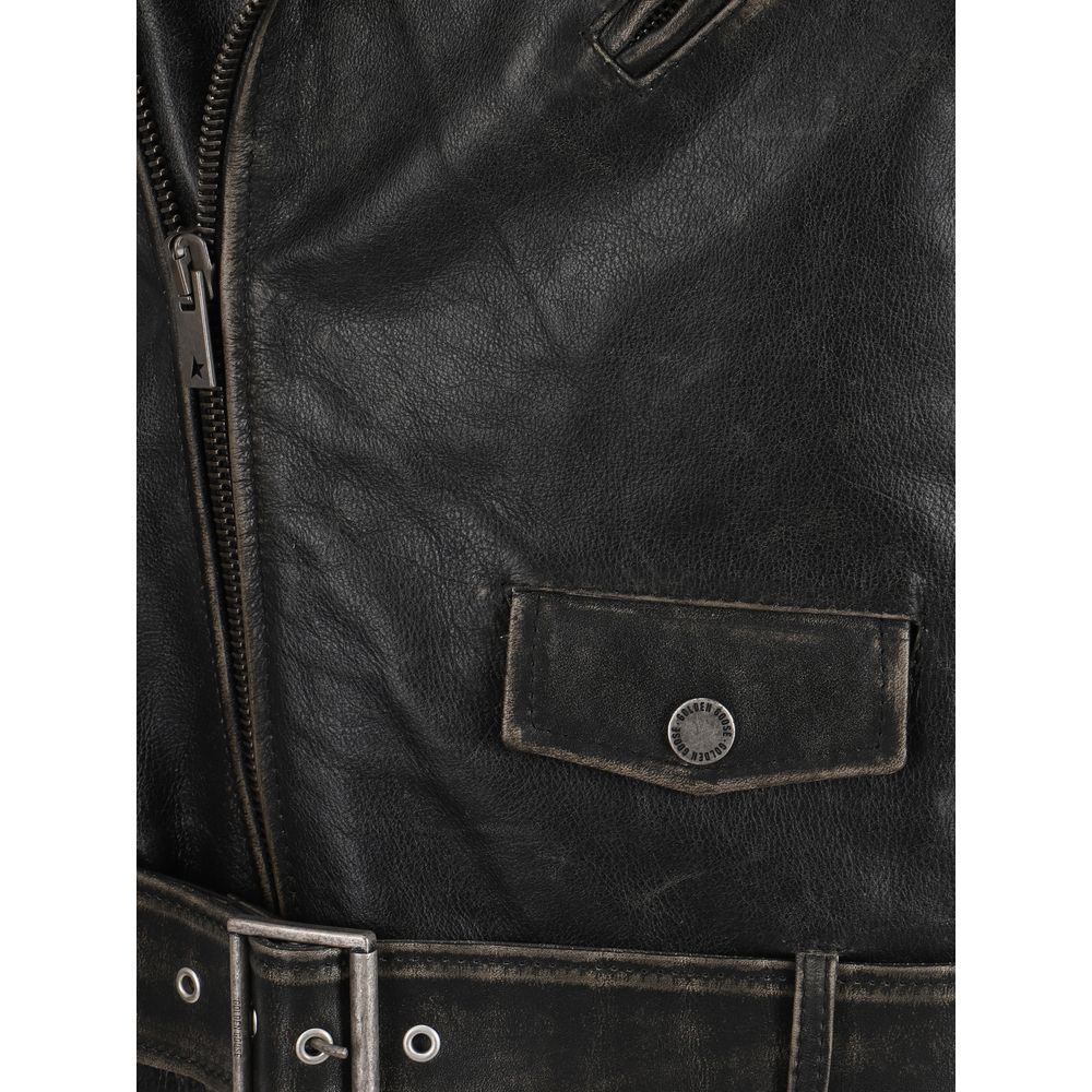 Golden Goose Goldene Bikerjacke