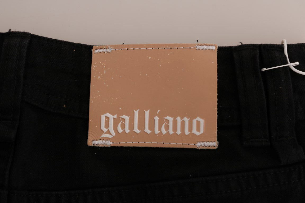 John Galliano Schicke schwarze Jeans in regulärer Passform