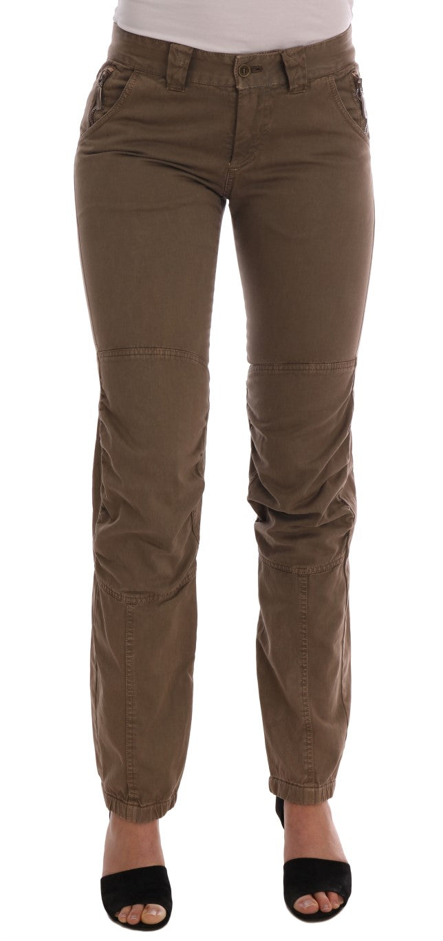 Ermanno Scervino Schicke braune lässige Baumwollhose