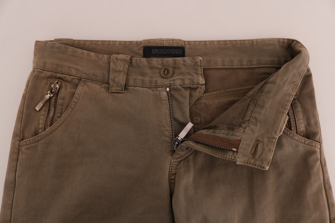 Ermanno Scervino Schicke braune lässige Baumwollhose