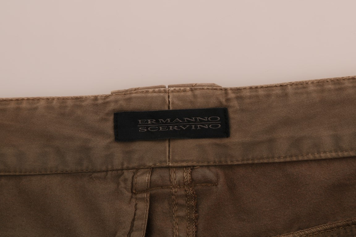 Ermanno Scervino Schicke braune lässige Baumwollhose