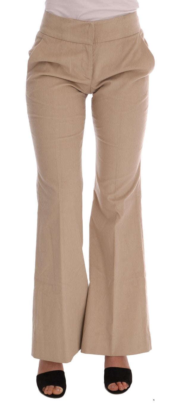 Ermanno Scervino Schicke beige Bootcut-Schlaghose