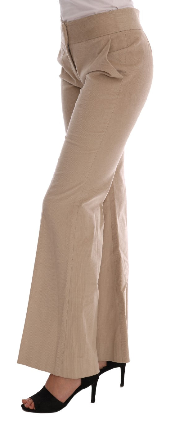 Ermanno Scervino Schicke beige Bootcut-Schlaghose