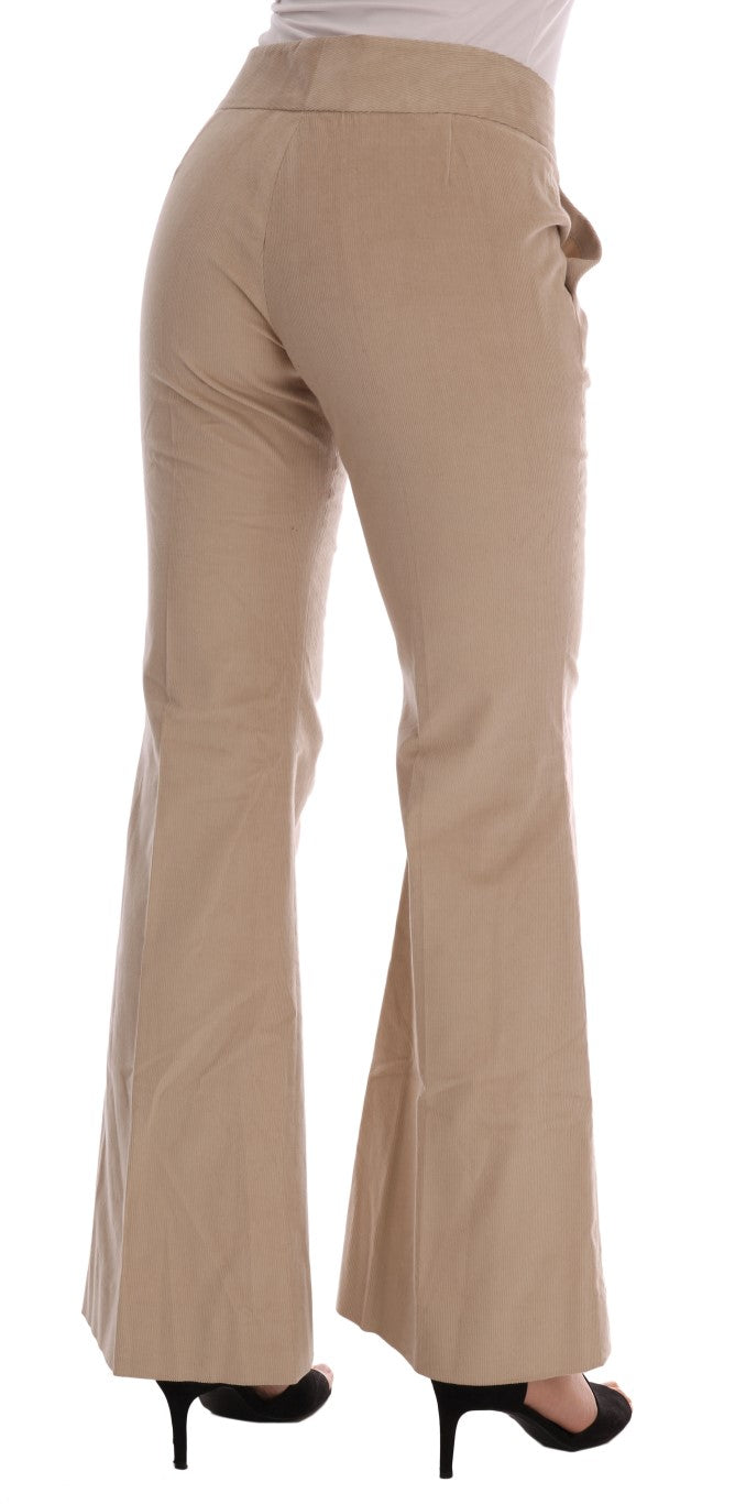 Ermanno Scervino Schicke beige Bootcut-Schlaghose