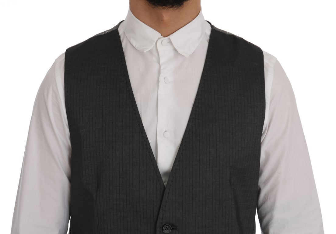 Dolce & Gabbana Elegante einreihige Weste in Grau
