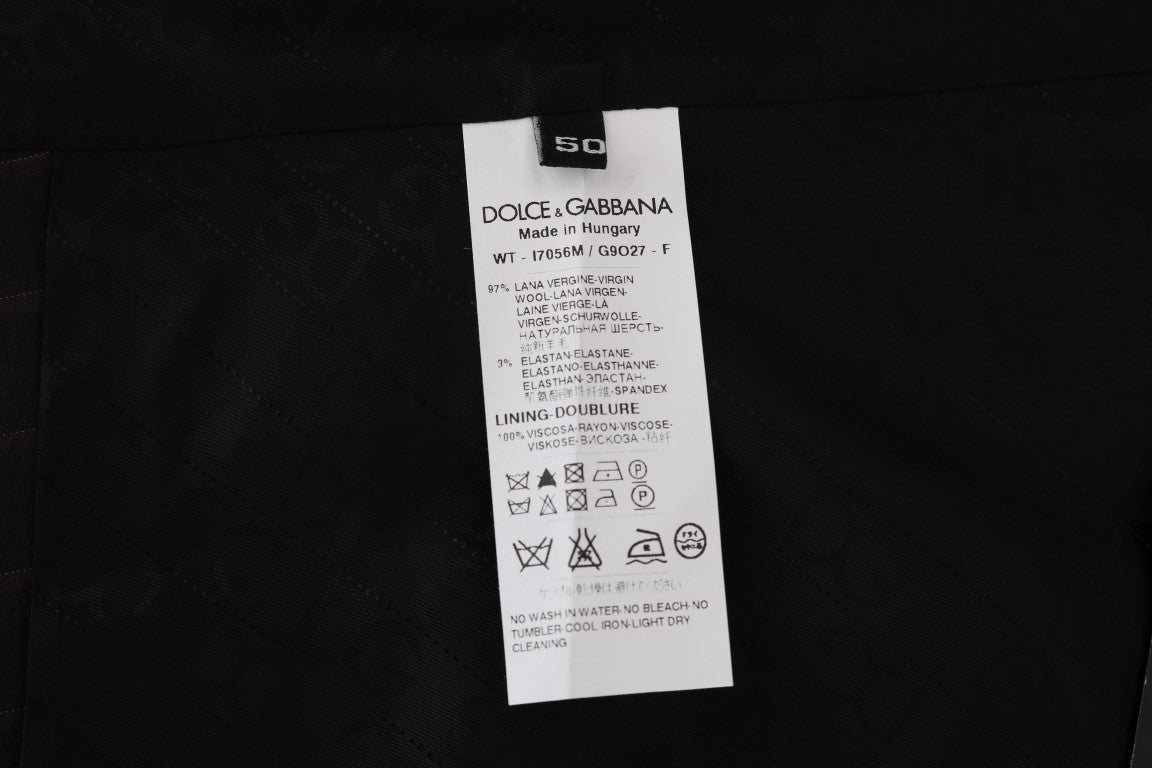 Dolce & Gabbana Elegante Weste aus gestreifter Wollmischung