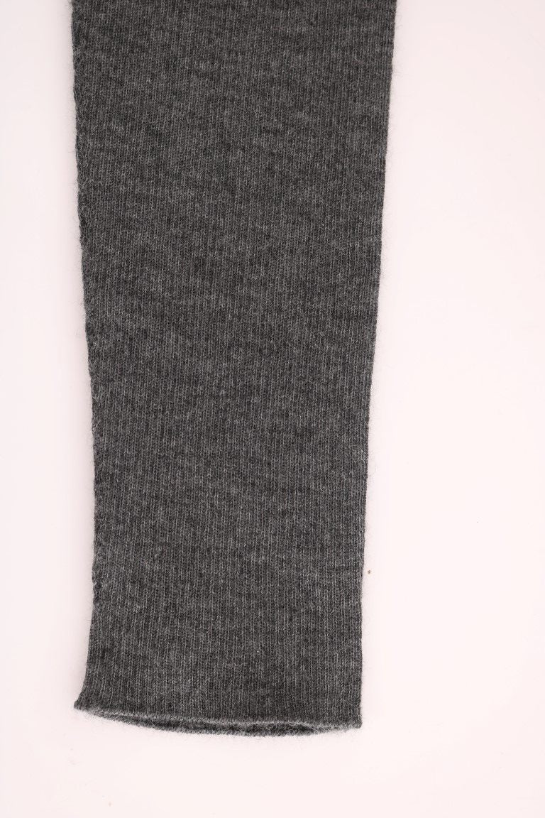 Dolce & Gabbana Schicke graue Strumpfhose aus Kaschmir mit hoher Taille