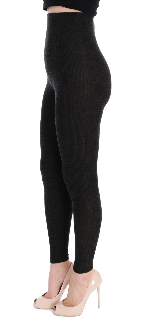 Dolce & Gabbana Elegante Strumpfhose aus Kaschmir mit hoher Taille