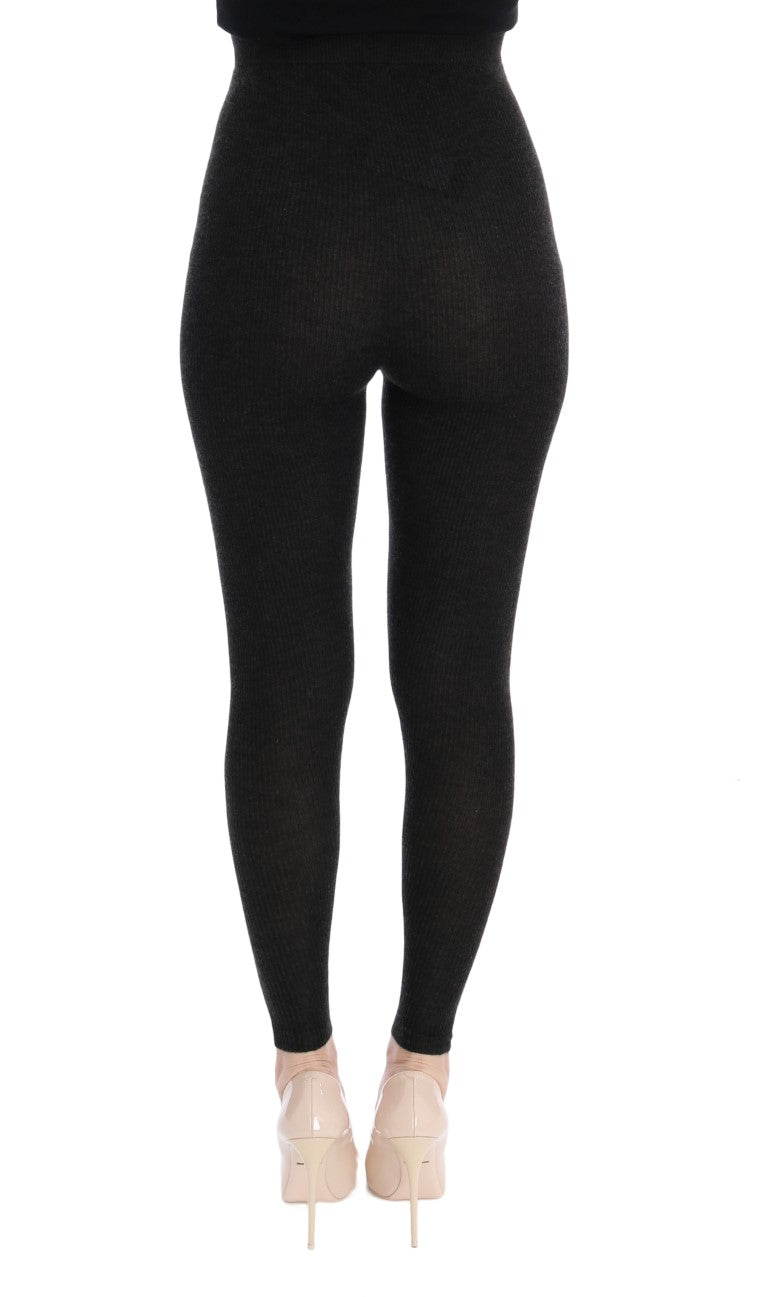 Dolce & Gabbana Elegante Strumpfhose aus Kaschmir mit hoher Taille