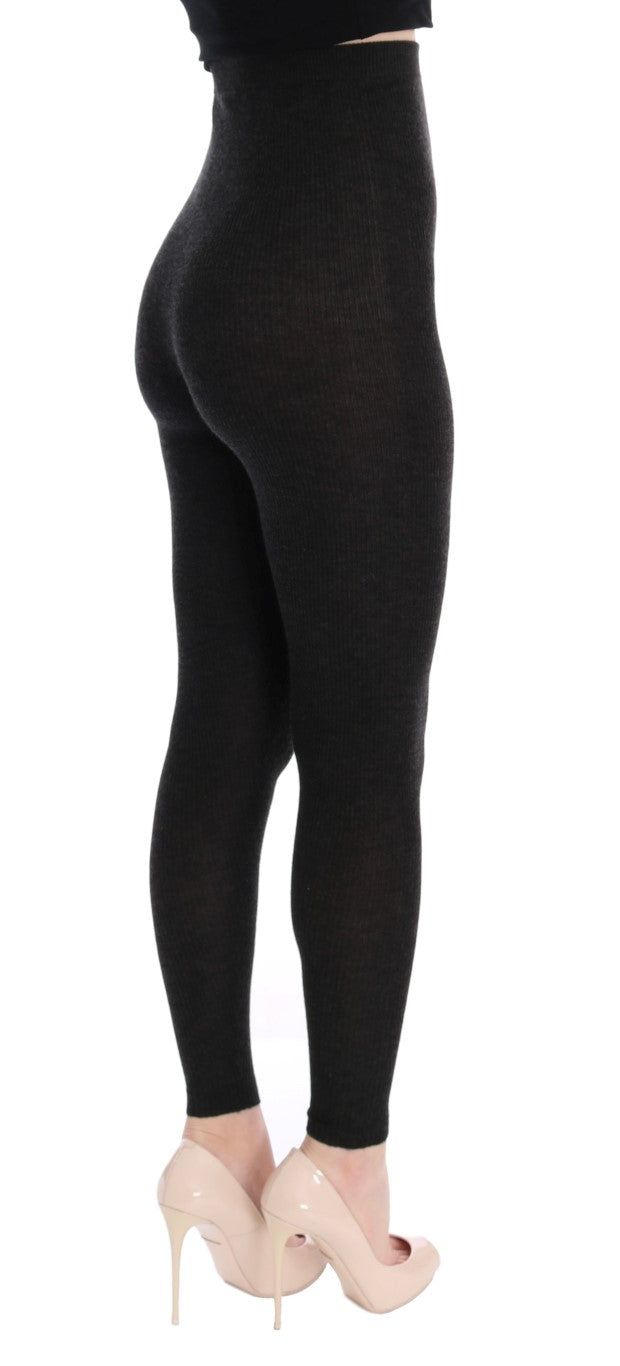 Dolce & Gabbana Elegante Strumpfhose aus Kaschmir mit hoher Taille