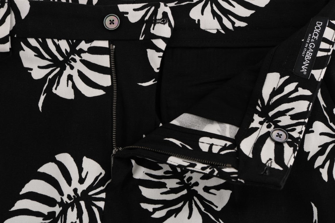 Dolce & Gabbana – Schmal geschnittene Knöchelhose mit Blattmuster