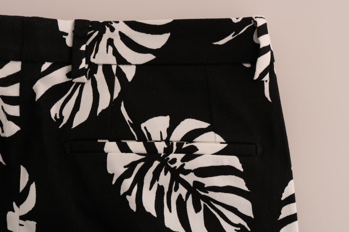 Dolce & Gabbana – Schmal geschnittene Knöchelhose mit Blattmuster
